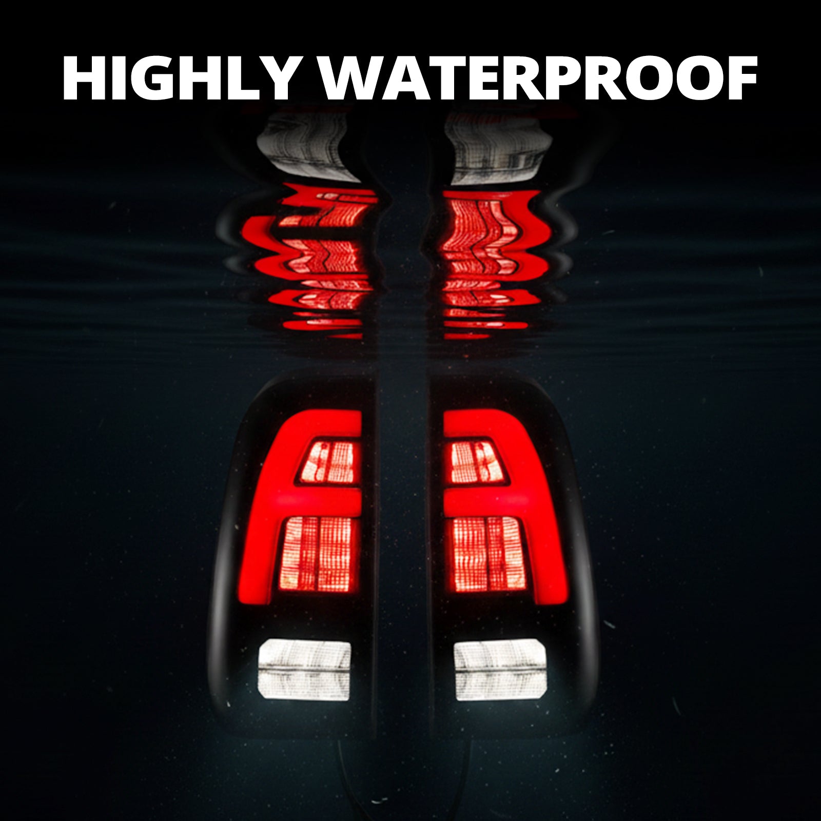 EVIL ENERGY Fit for 2008-2016 Ford F250 F350 F450 LED Taillights , New Upgrade F Fashion Style, Rear Brake Stop/Reverse Lights/Running Lights/Turn Signal Tail Lamp (2PCS, Passenger & Driver Side) - EVILENERGY