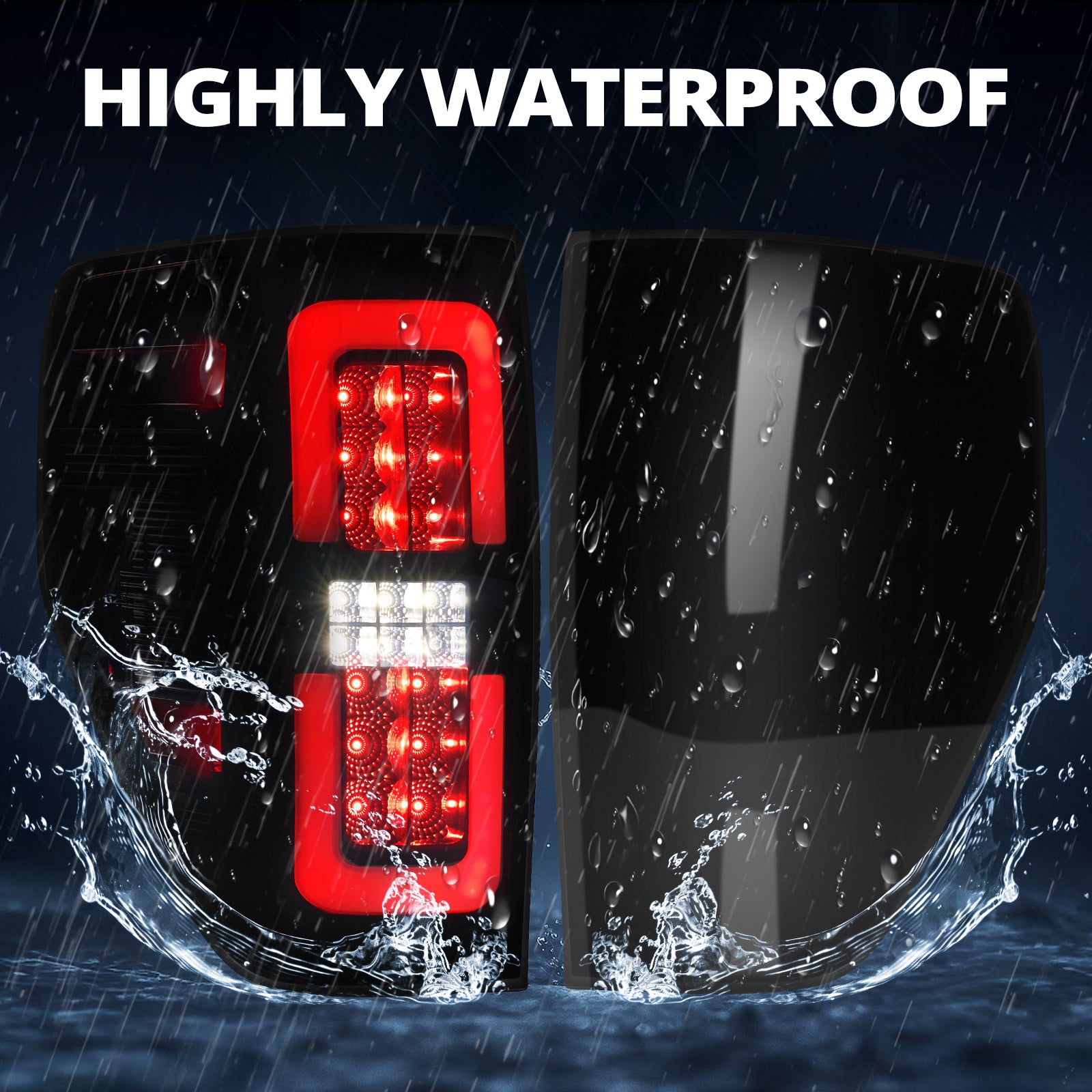 EVIL ENERGY Fit for Ford F150 2009-2014 Full LED Taillights , New Upgrade Smoked Black Rear Brake Stop/Reverse Lights/Parking Lights/Turn Signal Tail Lamp (2PCS, Passenger & Driver Side) - EVILENERGY