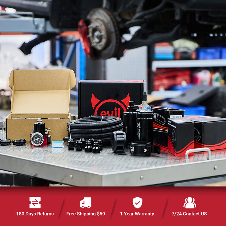 EVIL ENERGY CPE/PTFE LS Swap fuel kit ,Fuel Filter, 6AN Fuel Line & Fittings | 20-120PSI Fuel Pressure Regulator | Fuel Pump - EVILENERGY