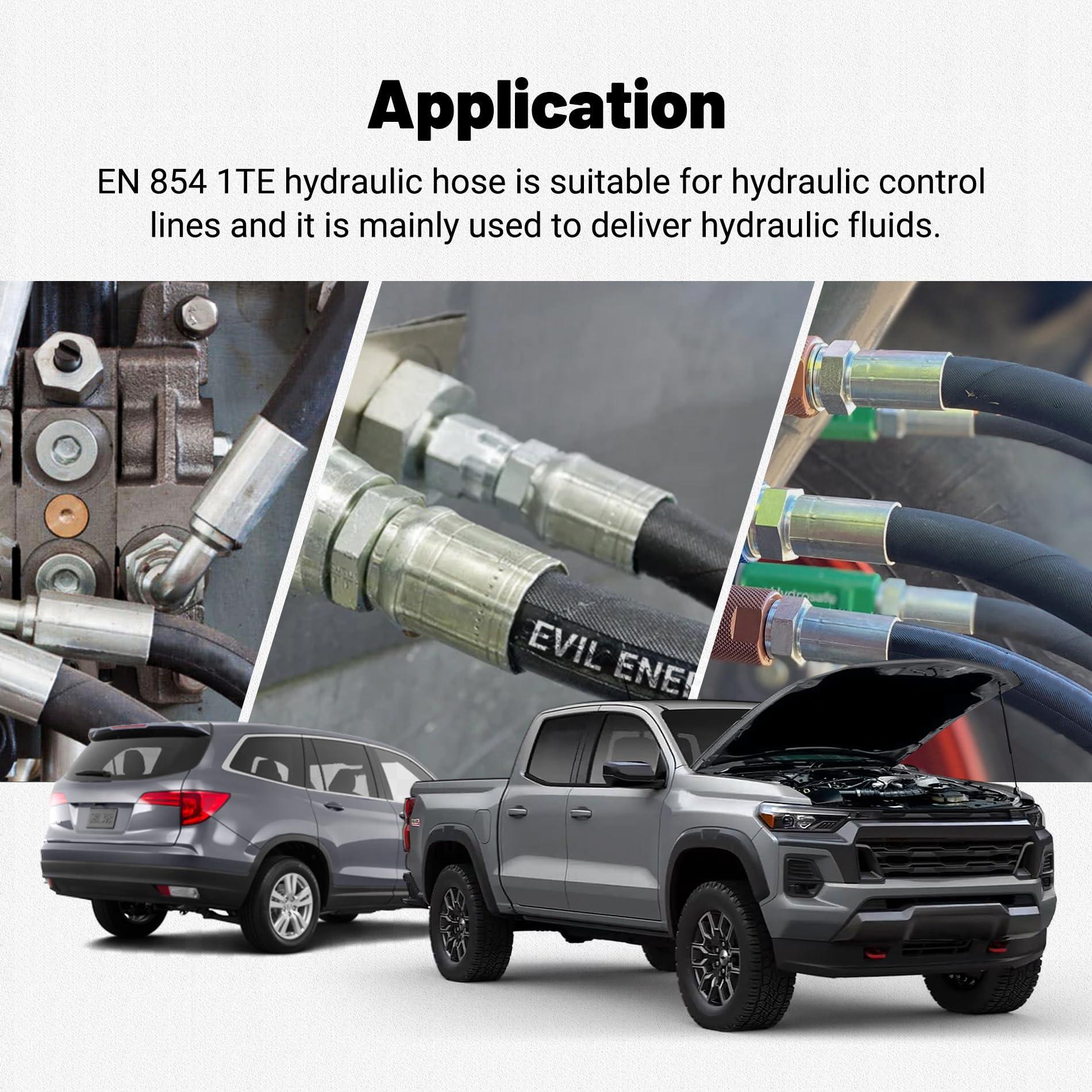 EVIL ENERGY Push Lock Fuel Hose NBR Rubber for Automotive Fuel Systems Engines 435PSI EN854-1TE - EVILENERGY