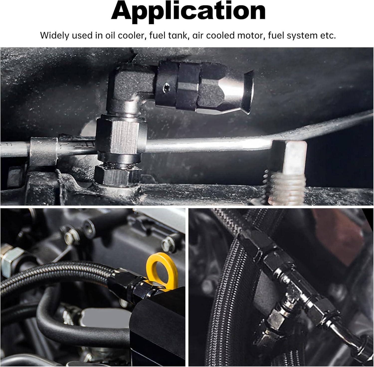 EVIL ENERGY NPT Male to AN 90 Degree Hose End Fitting Swivel for CPE Braided Hose - EVILENERGY