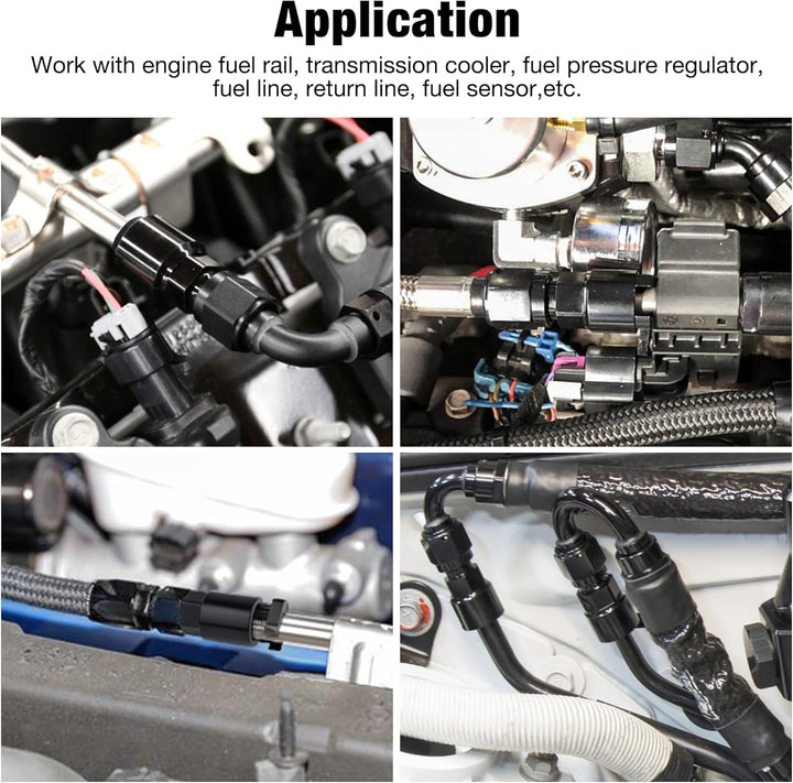 EVIL ENERGY 6AN to 5/16 & 3/8 inch EFI Quick-Disconnect Fuel Rail Fitting – Aluminum LS Swap Adapter - EVILENERGY