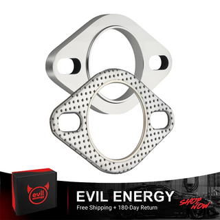 EVIL ENERGY Exhaust Flange Kit, 2-Bolt 304 Stainless Steel Weld-On with Gasket (2/2.5/3 Inch) - EVILENERGY
