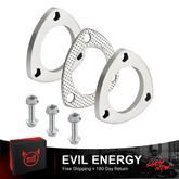 EVIL ENERGY 3-Bolt Exhaust Flange Kit, 304 Stainless Steel with Gaskets & Bolts (2.5/3 Inch)