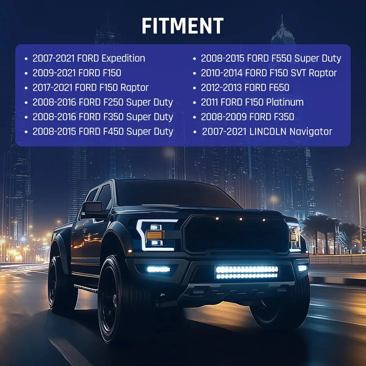 mysite Air Filter Compatible with 2007-2021 Ford/Lincoln Truck/SUV (F150, Raptor, Expedition, Navigator, F250, F350, F450, F550, F650)