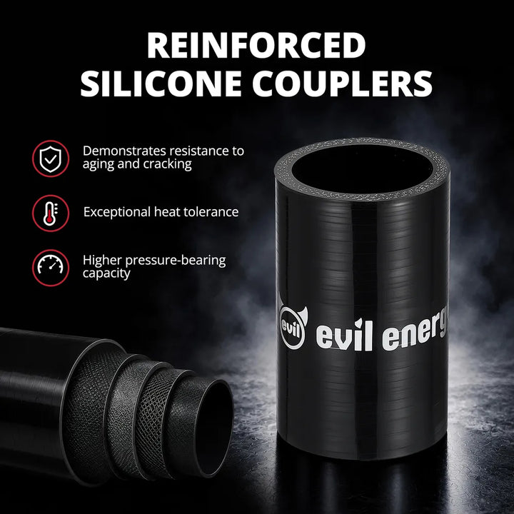 Reinforced silicone radiator hose couplers for upper radiator hose kit with aging resistance, heat tolerance, and pressure-bearing capacity