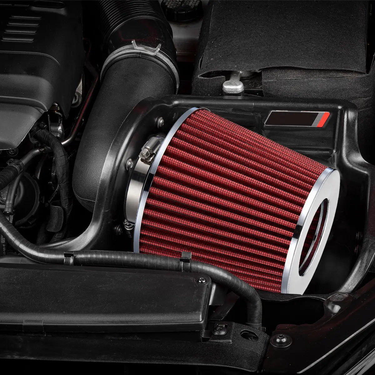 mysite Cold Air Intake Kit w/Filter For 08-17 Nissan 370Z / 08-13 Infiniti G37 3.7L V6|EVIL ENERGY