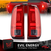 EVIL ENERGY Fit 2008 - 2016 Ford F250 F350 F450 SD Super Duty Shape LED Red Tail Light