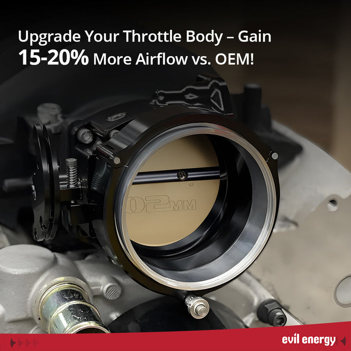 EVIL ENERGY 92MM Mechanical Throttle Body - Upgrade for 15 - 20% More Airflow vs OEM