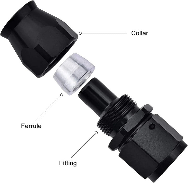 EVIL ENERGY 15-Gallon Fuel Cell Gas Tank Kit: 6AN AN6 male fitting for PTFE hose included in EVIL ENERGY Fuel Cell Gas Tank Kit