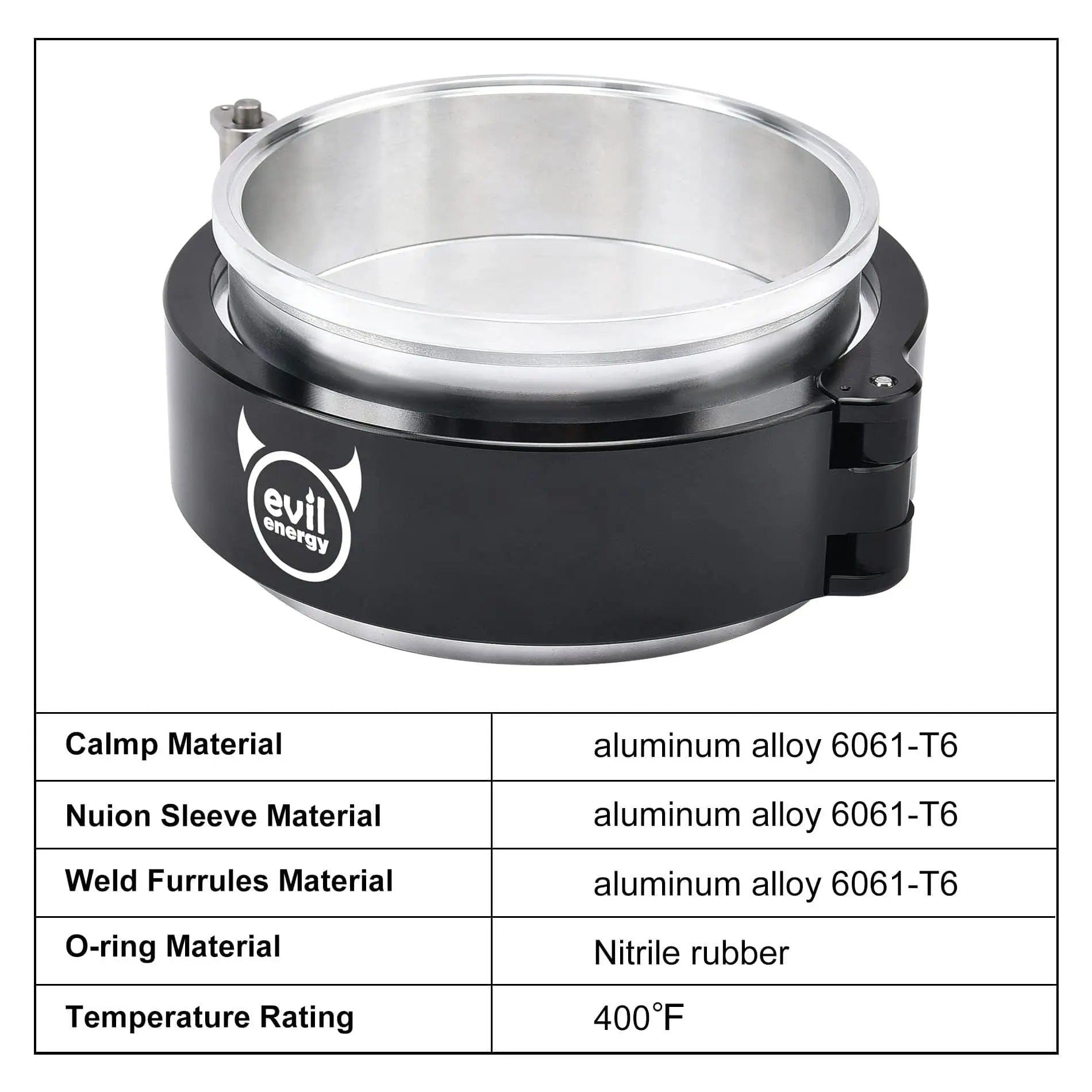 Evilenergy EVIL ENERGY 2/3/3.5/4 Inch V Band Aluminum Quick Release Intake Intercooler Pipe Clamp