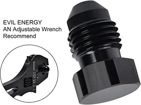 Evilenergy EVIL ENERGY 3/4/6/8/10AN Male Flare Blanking Plug Fitting Adapter AN Hex Cap Plug Aluminum 2PCS
