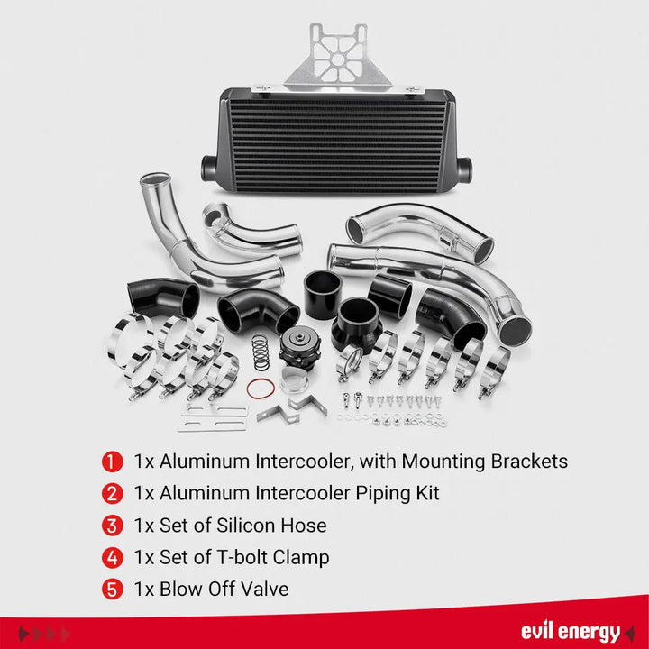 EVIL ENERGY EVIL ENERGY 3" Core Intercooler & BOV Kit for 2009-2015 Chevrolet Camaro LS3 V8 Turbo (NA-T Conversion) - AC-Retained, Bolt-On Installation