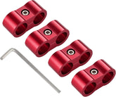 EVILENERGY EVIL ENERGY Hose Separator Clamp, Fuel Line Mounting Clamp Aluminum 4PCS (Blue, 4AN)