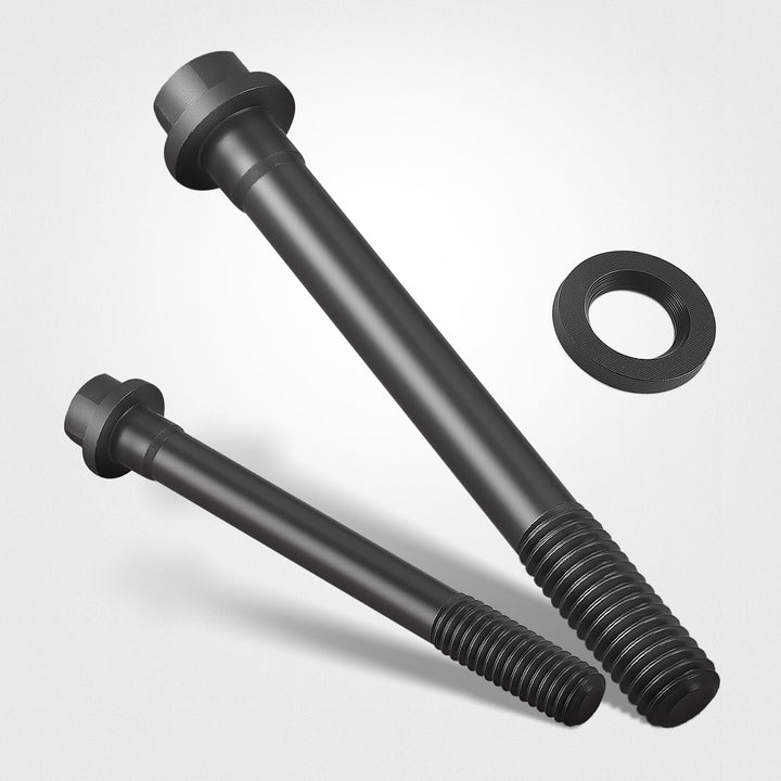 EVIL ENERGY Cylinder Head Bolt Kit Components - Black Head Bolts & Washer Close - up