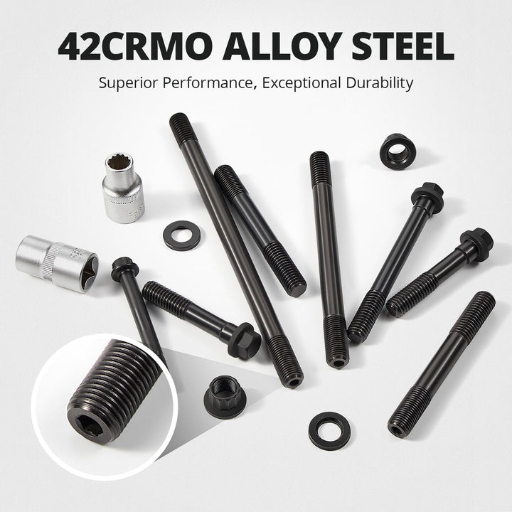 EVIL ENERGY Cylinder Head Bolt Kit Material - 42CrMo Alloy Steel for Superior Performance & Durability