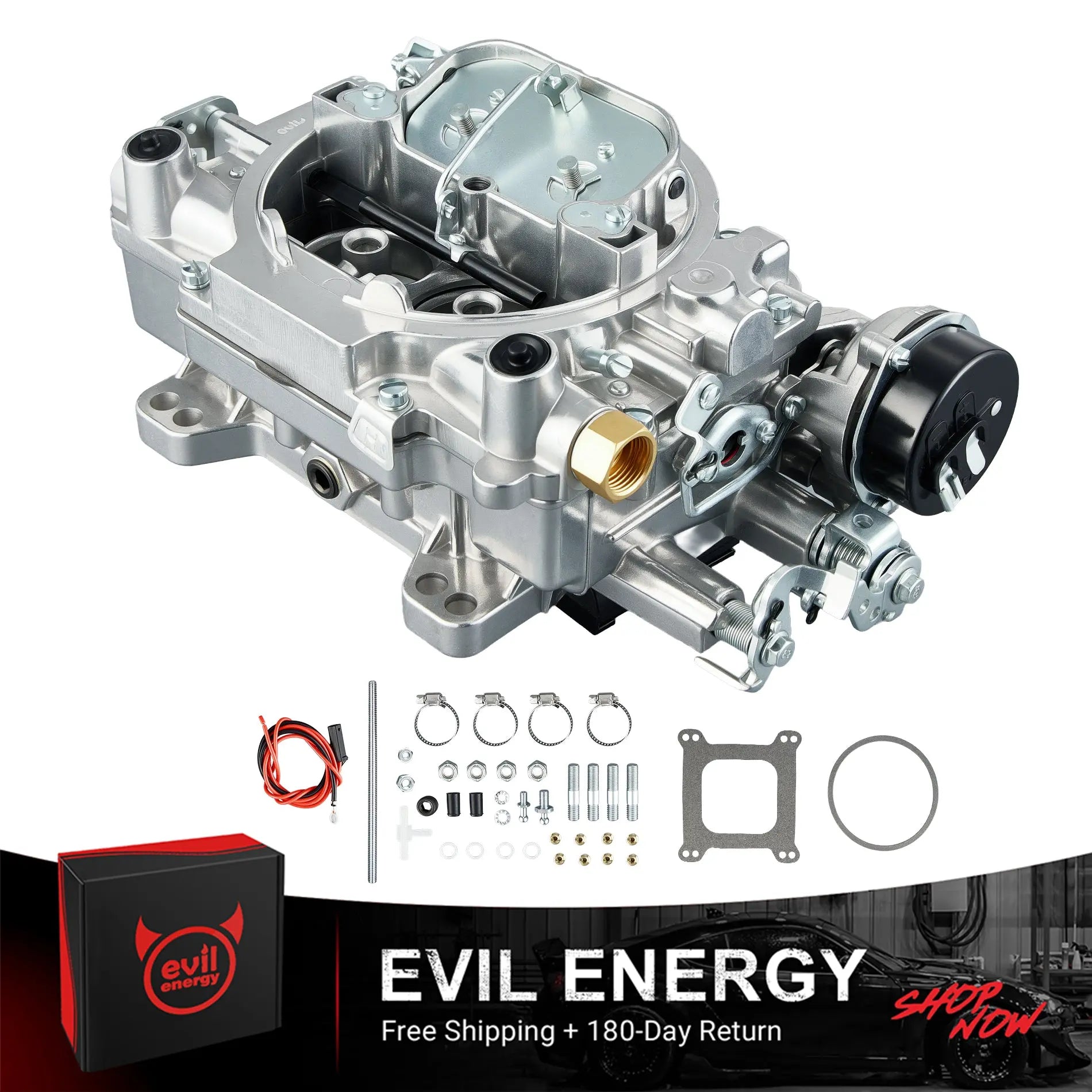 EVIL ENERGY 600 CFM 4-Barrel Marine Carburetor, full accessories, free shipping