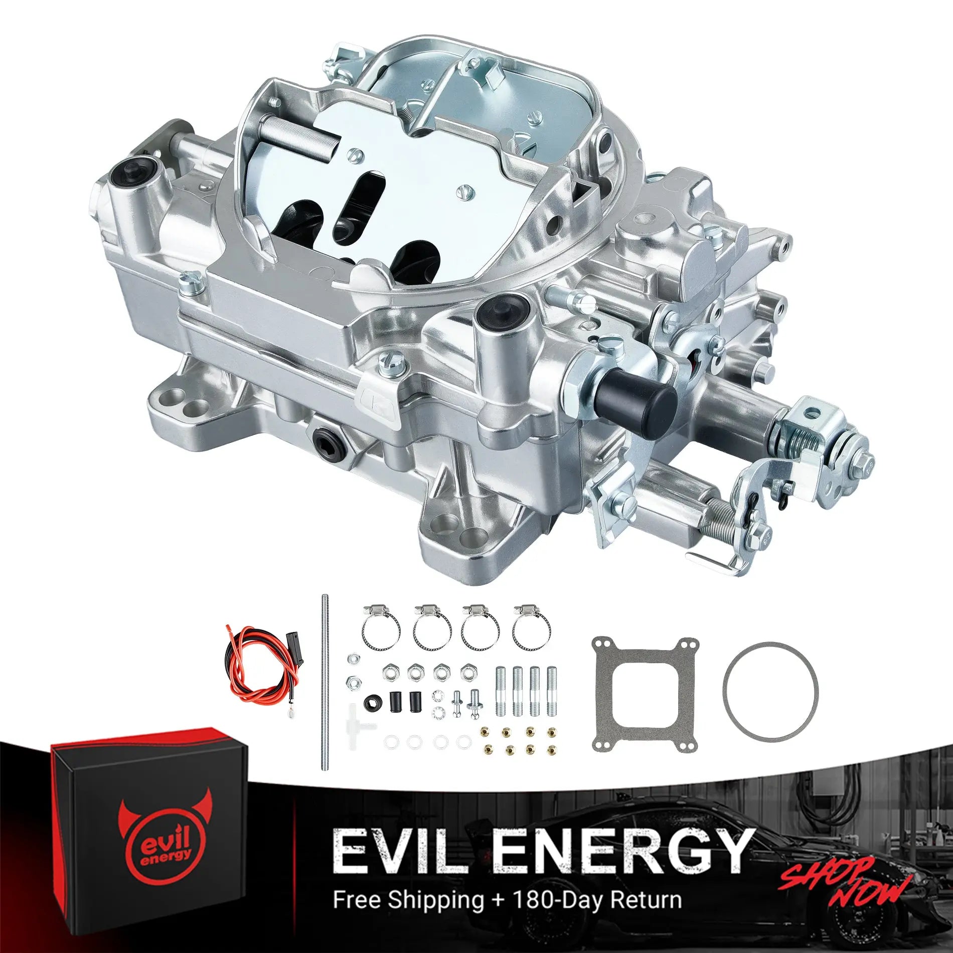 EVIL ENERGY 650 CFM 4-barrel Carburetor, accessories & free shipping