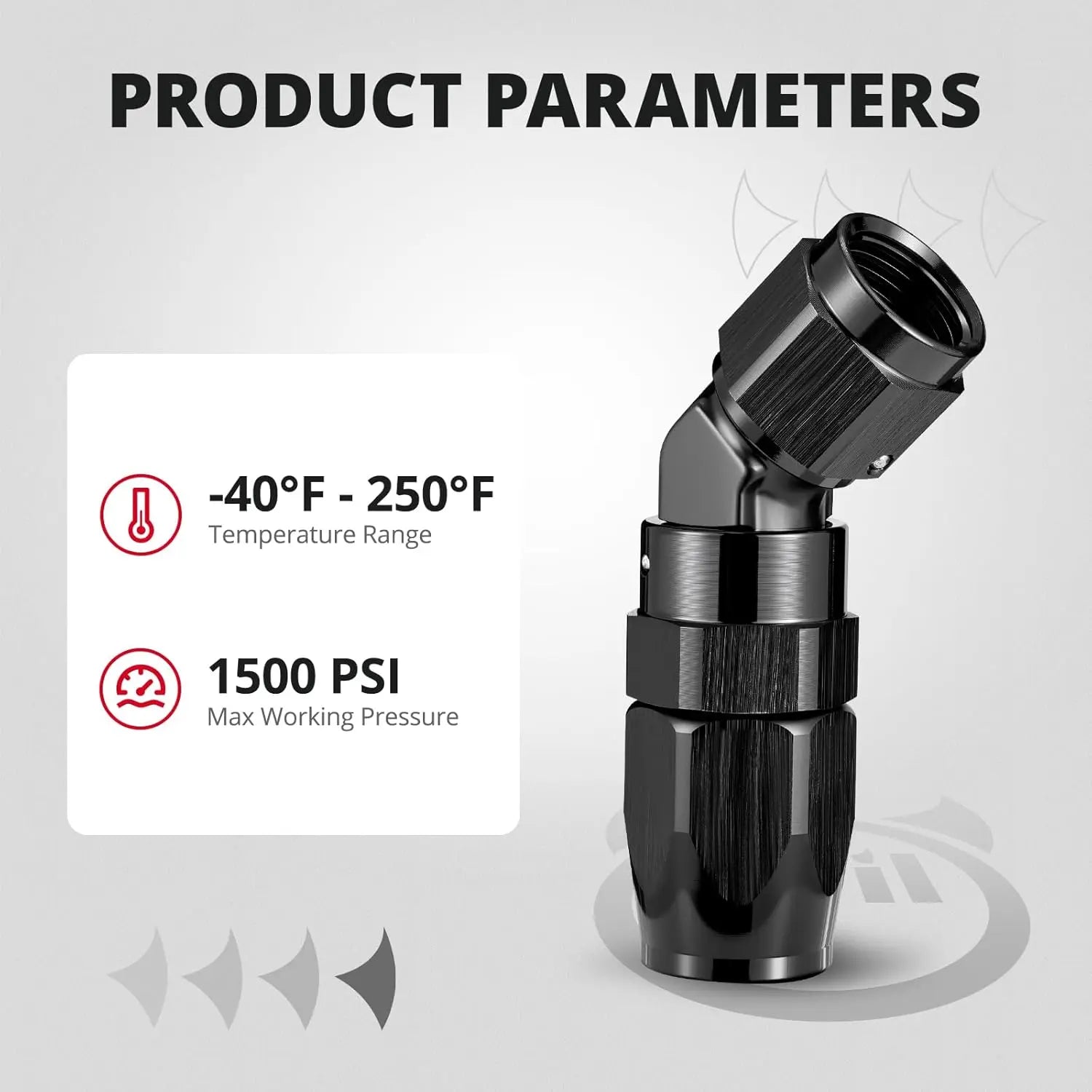 EVILENERGY EVIL ENERGY 6AN Hose End Fitting 45 Degree Swivel Low Profile Forged Aluminum for CPE Braided Line
