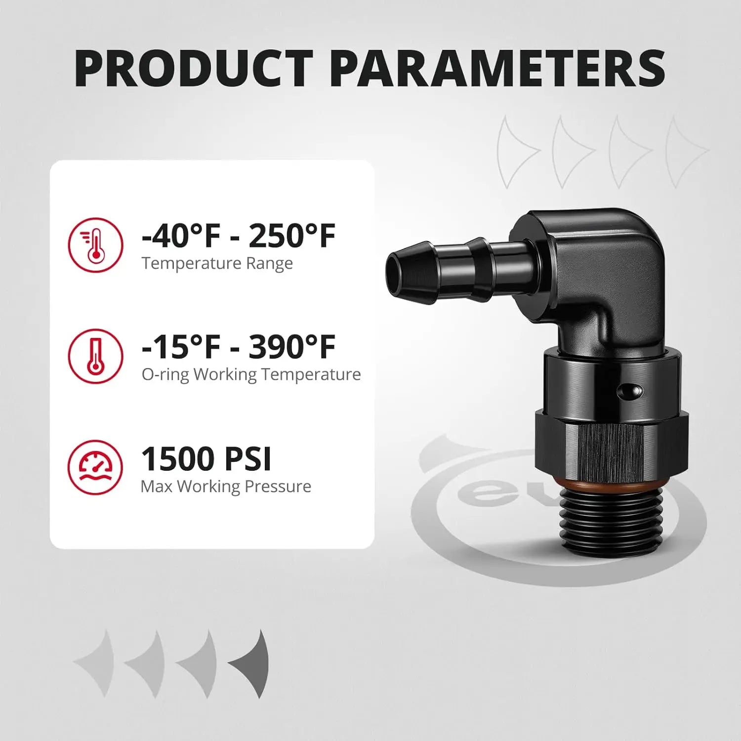 EVIL ENERGY AN ORB Male to Barb 90 Degree Aluminum Fuel Hose Fitting - EVILENERGY