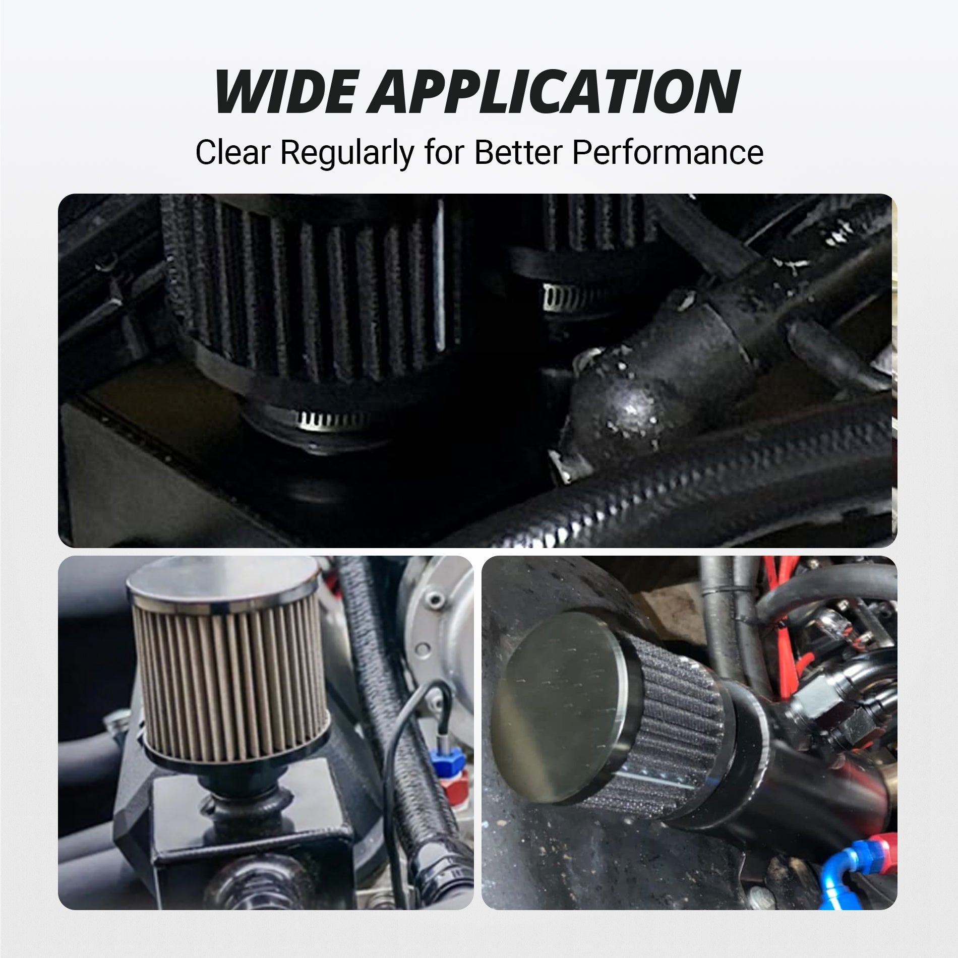 EVIL ENERGY 1/2/3 L 10AN Oil Catch Can | Breather Filter | Drain Valve Kit with 10AN CPE Fuel Line & Fitting - EVILENERGY