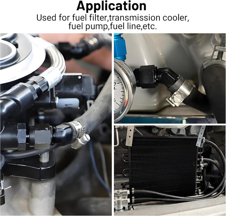 EVIL ENERGY 4/6/8/10AN Female to Barb Hose Fitting 0/45/90 Degree Swivel - EVILENERGY