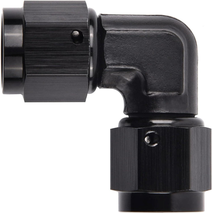 EVIL ENERGY AN Female to AN Female 90 Degree Low Profile Swivel Coupler Union Fitting Adapter Aluminum - EVILENERGY