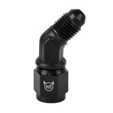 Evilenergy EVIL ENERGY AN Female to AN Male Flare 45 Degree Swivel Fitting Adapter Aluminium Black(3/4/6/8/10AN)