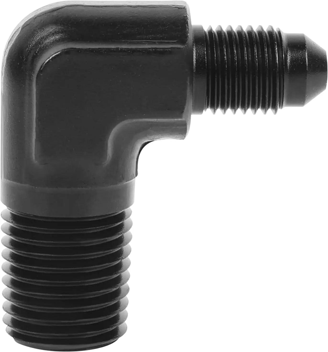 Evilenergy EVIL ENERGY AN to NPT Male 90 Degree Fitting Adapter Aluminum Black