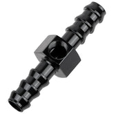 EVIL ENERGY EVIL ENERGY Barb Fuel Pressure Gauge Fitting Adapter with NPT Sensor Gage Port Aluminum Black