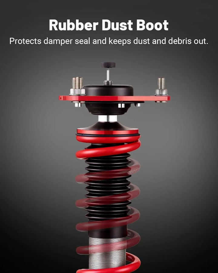 EVILENERGY EVIL ENERGY Coilovers Compatible for Acura ILX (DE2) 2016-2021, Height Adjustable Coilovers Lowering Kit with 32-Level Damper Adjustment, Coilovers Suspension Kit, Red