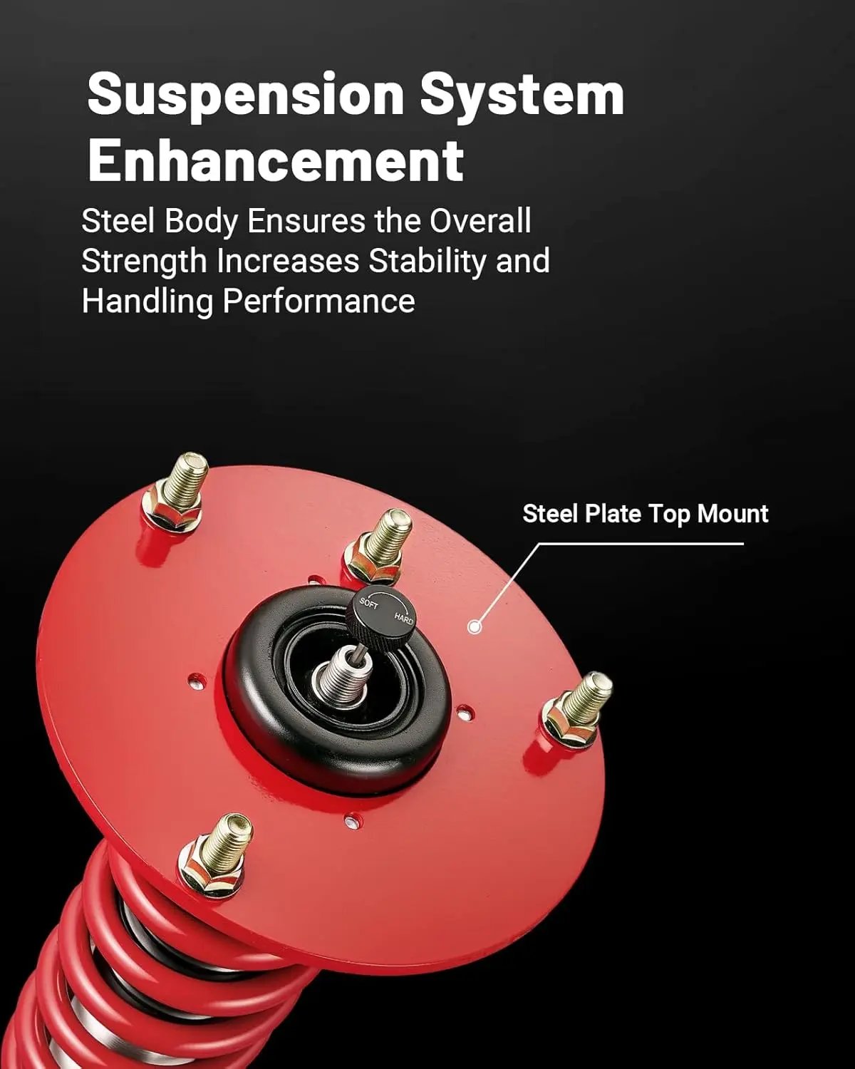 EVILENERGY EVIL ENERGY Coilovers Compatible for BMW 3-Series RWD (F30) 2012-2018, Height Adjustable Coilovers Lowering Kit with 32-Level Damper Adjustment, Coilovers Suspension Kit, Red