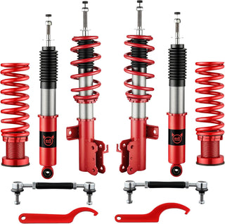 EVIL ENERGY Coilovers Compatible for Chevrolet Malibu 2013-2015, for Chevrolet Malibu Limited 2016, Height Adjustable Coilovers Lowering Kit with 32-Level Damper Adjustment, Red - EVILENERGY