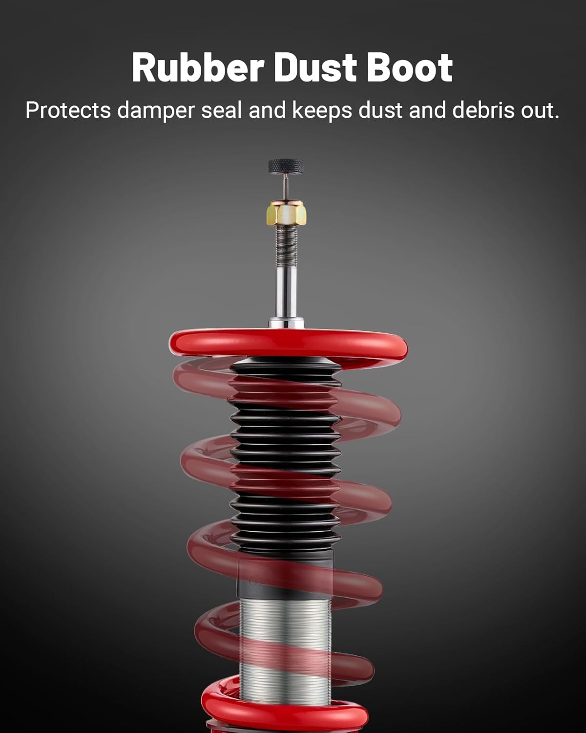 EVIL ENERGY Coilovers Compatible for Ford Fusion 2013-2020, Height Adjustable Coilovers Lowering Kit with 32-Level Damper Adjustment, Coilovers Suspension Kit, Red - EVILENERGY