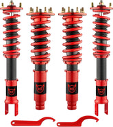 EVILENERGY EVIL ENERGY Coilovers Compatible for Honda Acoord VIII Sedan/Coupe 2008-2012, for Acura TSX 2009-2014, Height Adjustable Lowering Kit, Twin-Tube Coilover Suspension Kit for Comfortable Ride, Red