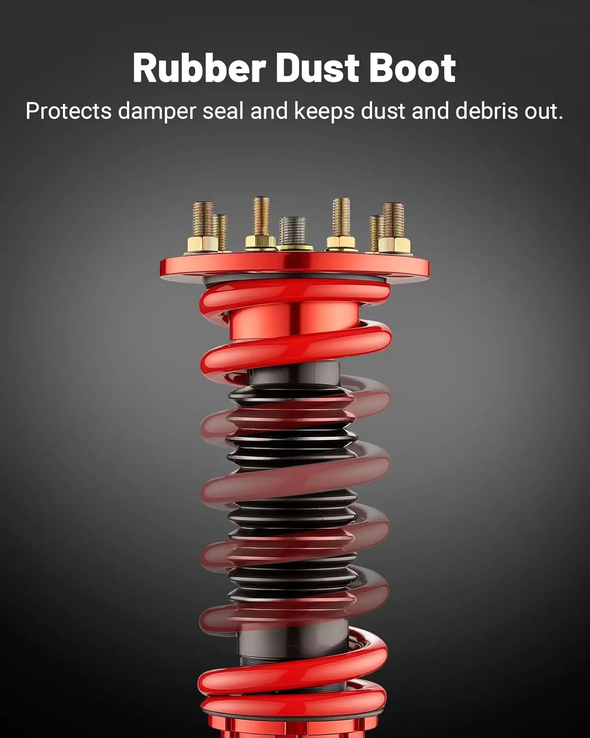 EVILENERGY EVIL ENERGY Coilovers Compatible for Honda Acoord VIII Sedan/Coupe 2008-2012, for Acura TSX 2009-2014, Height Adjustable Lowering Kit, Twin-Tube Coilover Suspension Kit for Comfortable Ride, Red