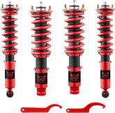 EVILENERGY EVIL ENERGY Coilovers Compatible for Honda CR-V 1996-2001 RD1 RD2 RD3 FWD & AWD, Height Adjustable Lowering Kit, Twin-Tube Coilover Suspension Kit for Comfortable Ride, Red