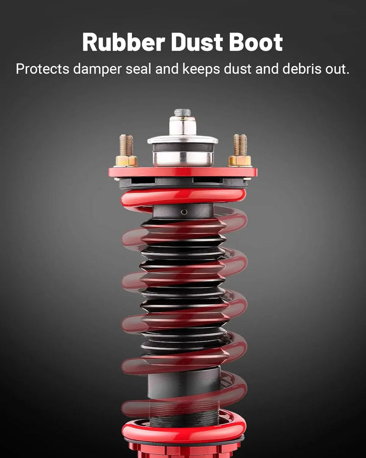 EVILENERGY EVIL ENERGY Coilovers Compatible for Honda CR-V 1996-2001 RD1 RD2 RD3 FWD & AWD, Height Adjustable Lowering Kit, Twin-Tube Coilover Suspension Kit for Comfortable Ride, Red