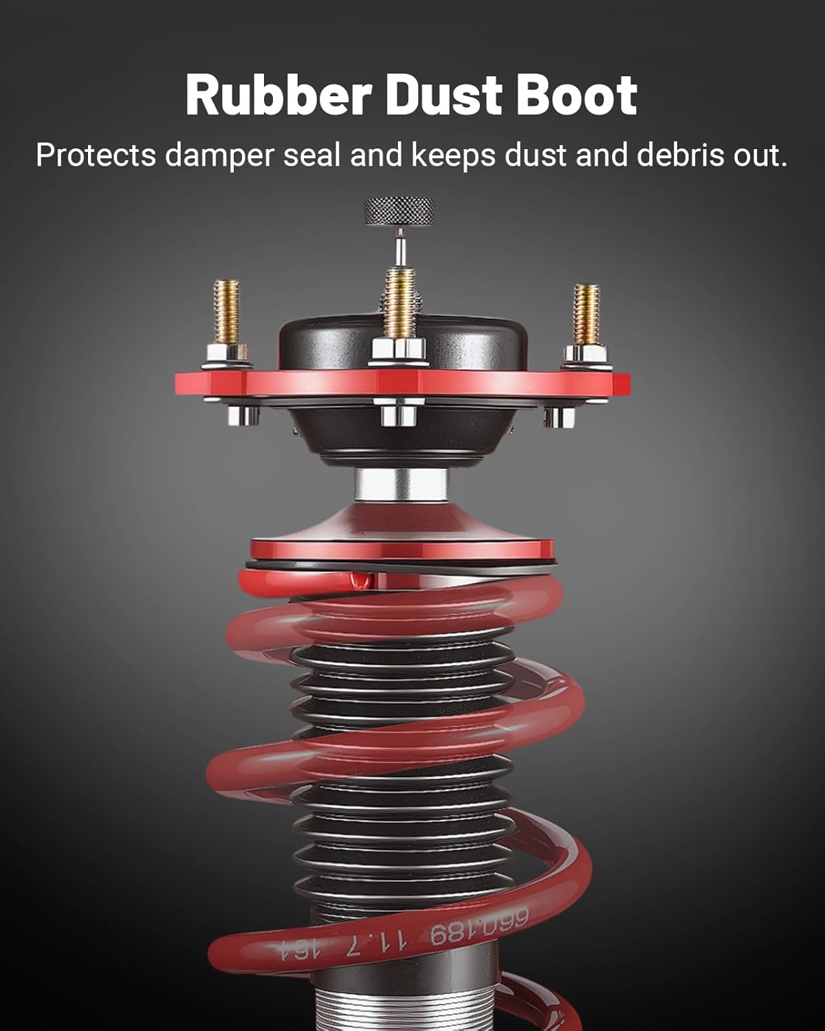 EVIL ENERGY Coilovers Compatible for MINI Cooper FWD R56 2007-2013, Height Adjustable Coilovers Lowering Kit with 32-Level Damper Adjustment, Red - EVILENERGY