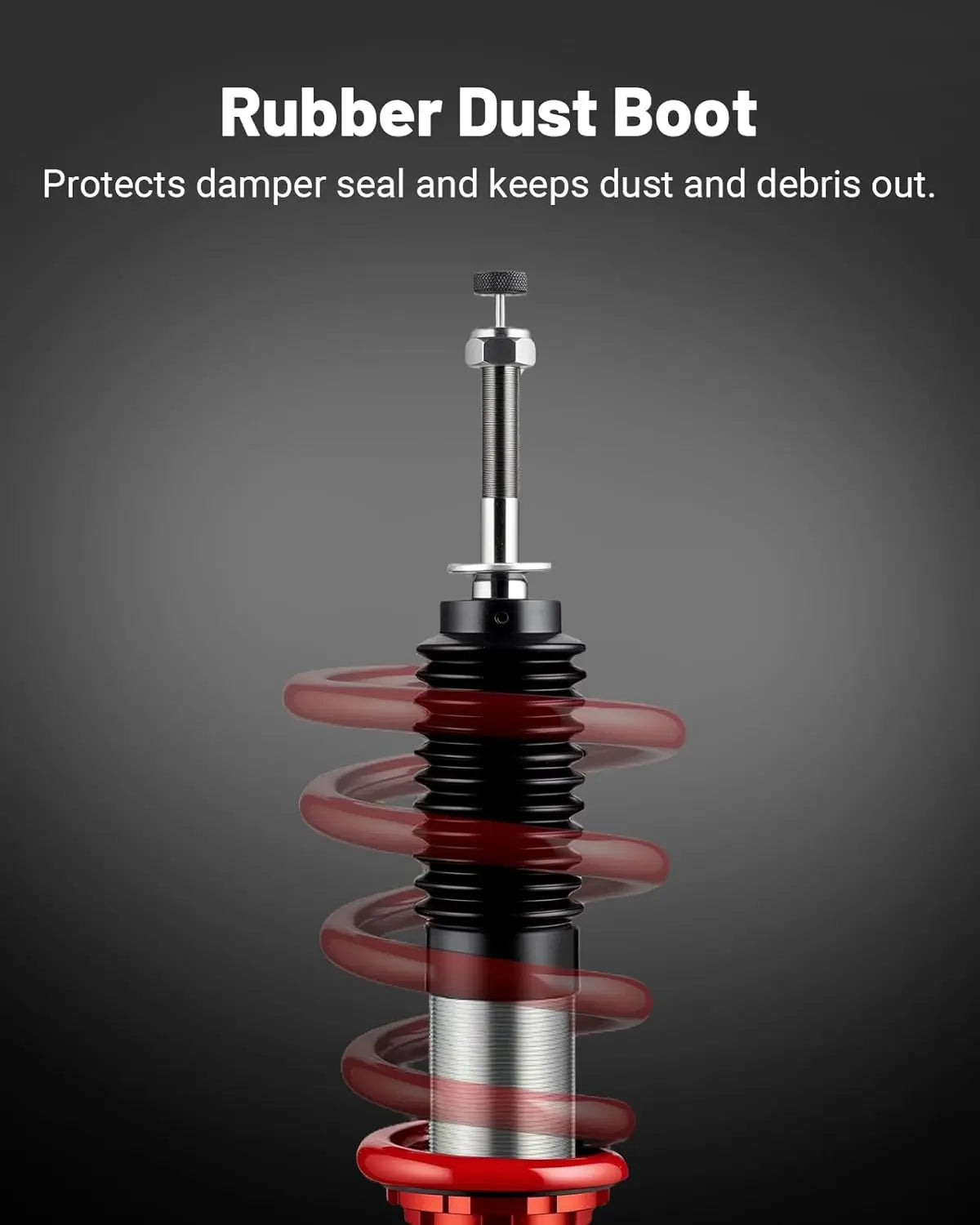 EVILENERGY EVIL ENERGY Coilovers Compatible for Mercedes Benz C-Class W203 RWD 2001-2007, Height Adjustable Coilovers Lowering Kit with 32-Level Damper Adjustment, Coilovers Suspension Kit, Red