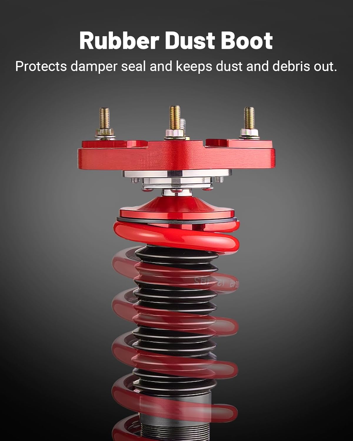 EVIL ENERGY Coilovers Compatible for Mercedes Benz W204 C-Class 2008-2014 RWD C180, C200, C220, C250, C300, Height Adjustable Lowering Kit, Twin-Tube Coilover Suspension Kit for Comfortable Ride, Red - EVILENERGY