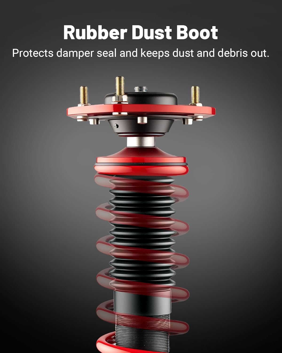 EVIL ENERGY Coilovers Compatible for Nissan Sentra B17 2013-2019, Height Adjustable Lowering Kit, Twin-Tube Coilover Suspension Kit for Comfortable Ride, Red - EVILENERGY