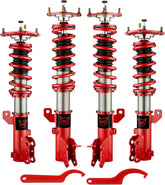 EVIL ENERGY Coilovers Compatible for Hyundai Tiburon (HM/HN) 2003-2008, Height Adjustable Coilovers Lowering Kit with 32-Level Damper Adjustment, Red