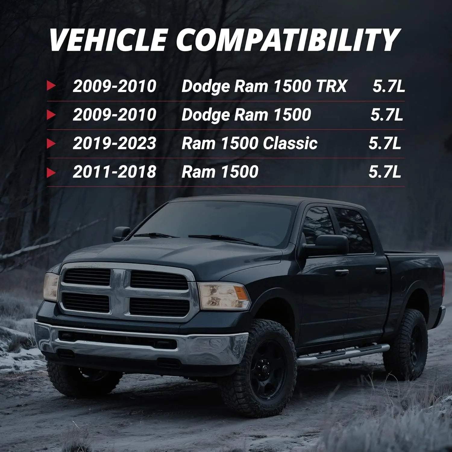 EVIL ENERGY Cold Air Intake Fitment – 2009-2010 Dodge Ram 5.7L, 2011-2023 Ram Classic 5.7L & More