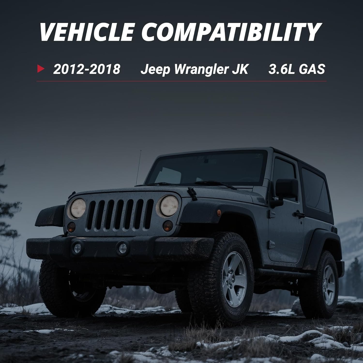 EVIL ENERGY Cold Air Intake vehicle compatibility, 2012-2018 Jeep Wrangler JK 3.6L