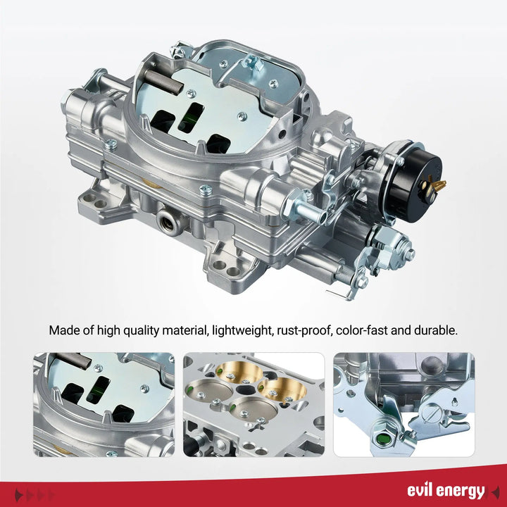 EVIL ENERGY 800 CFM 4-Barrel Carburetor quality build, lightweight, rust - proof, durable design