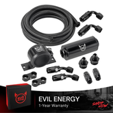 EVIL ENERGY 6AN CPE Fuel Line Kit with 10 Micron Fuel Filter, Inline Fuel Filter & Bracket Clamp 50MM Universal, 6AN Hose CPE Fitting Kit 10FT - EVILENERGY