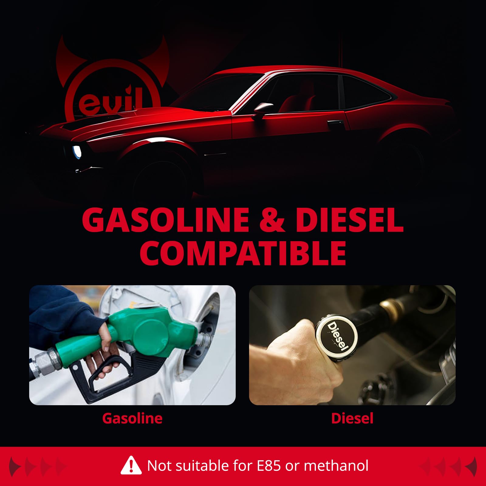EVIL ENERGY 6AN CPE Fuel Line Kit with 10 Micron Fuel Filter, Inline Fuel Filter & Bracket Clamp 50MM Universal, 6AN Hose CPE Fitting Kit 10FT - EVILENERGY