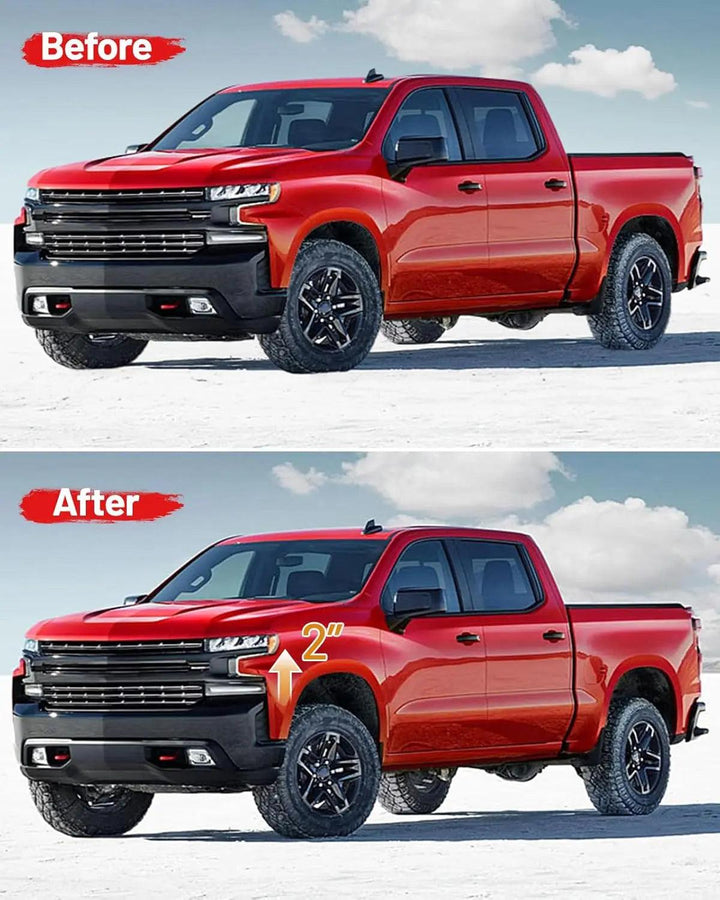 EVIL ENERGY EVIL ENERGY Front Leveling Kits For 2007-2023 Chevy Silverado 1500 GMC Sierra 1500 2WD 4WD Suspension Forged Strut Spacers Lift Kits(2-3 inch )