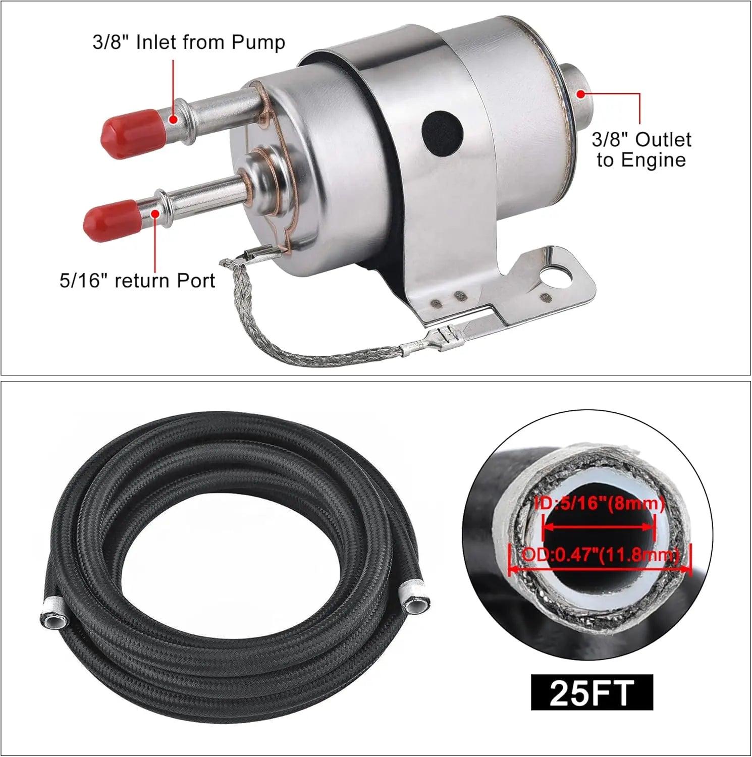 EVIL ENERGY EVIL ENERGY LS Swap Fuel Filter Regulator 58PSI with 6AN PTFE EFI Fuel Hose Kit